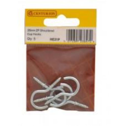 Picture of Centurion Electro Brass Cup Hooks 25mm Pack of 5