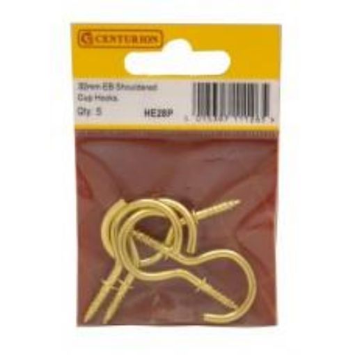 Picture of Centurion Electro Brass Cup Hooks 32mm Pack of 5