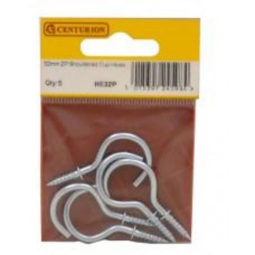 Picture of Centurion Zinc Plated Shouldered Cup Hook 32mm Pack of 5