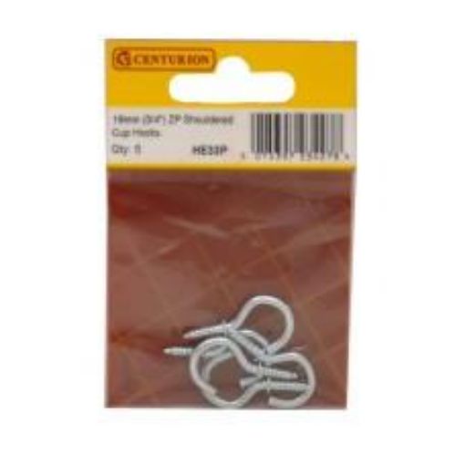 Picture of Centurion Zinc Plated Shouldered Cup Hook 32mm Pack of 5