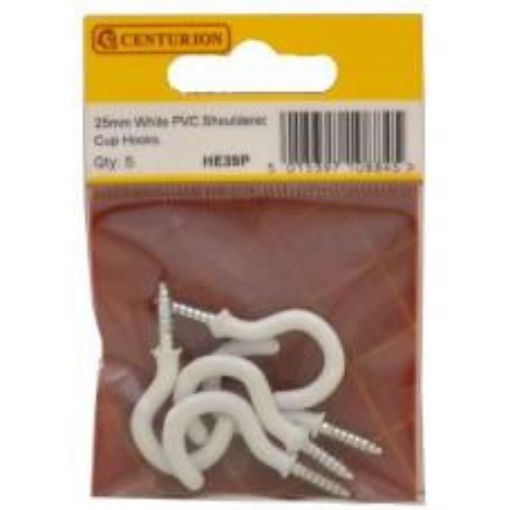 Picture of Centurion White Cup Hooks 25mm