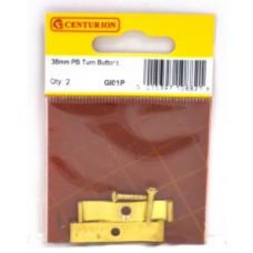 Picture of Centurion Polished Brass Turn Button Catch 40mm
