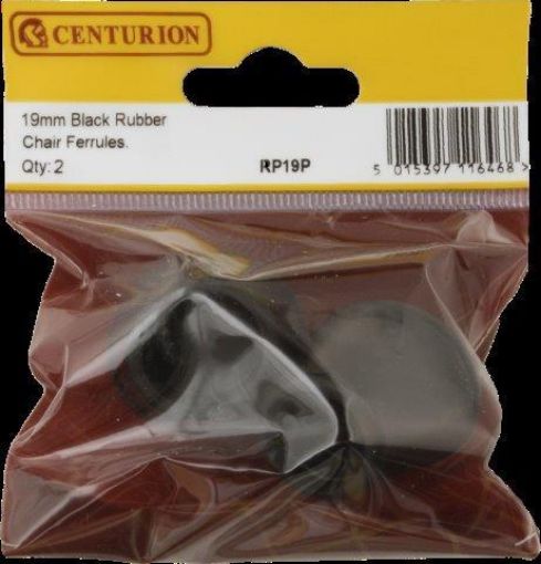 Picture of Centurion Black Rubber Chair Ferrules 19mm Pack of 2