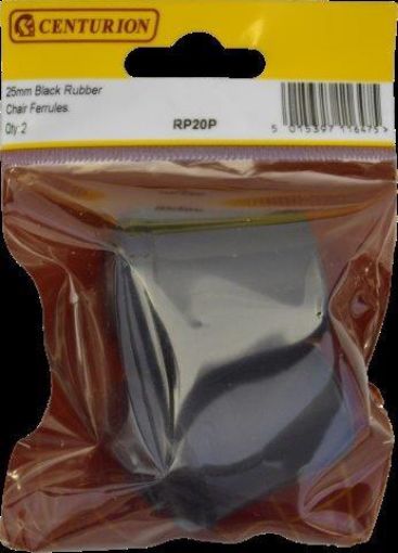 Picture of Centurion Black Rubber Chair Ferrules 25mm Pack of 2