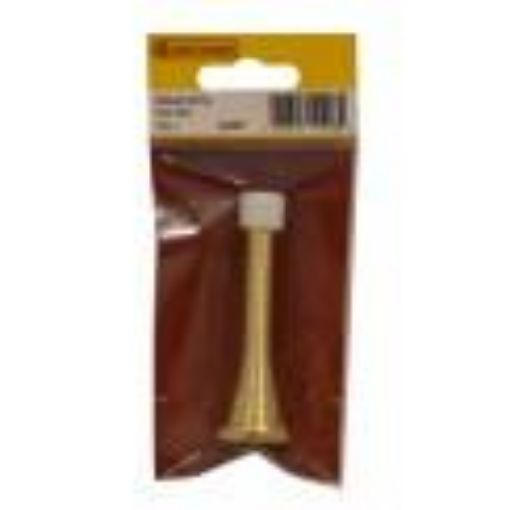 Picture of Centurion Electro Brass Spring Door Stop 80mm Skirting Mounted