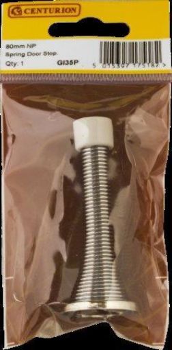 Picture of Centurion Nickel Plated Spring Door Stop 80mm Skirting Mounted