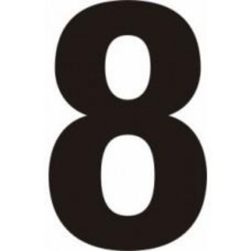 Picture of Centurion Black Door Numeral 150mm Number '8' Self Adhesive