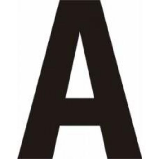 Picture of Centurion Black Door Letter 150mm Letter 'A' Self Adhesive