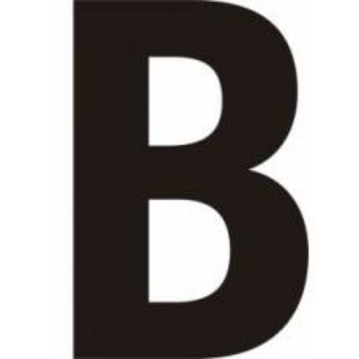 Picture of Centurion Black Door Letter 150mm Letter 'B' Self Adhesive