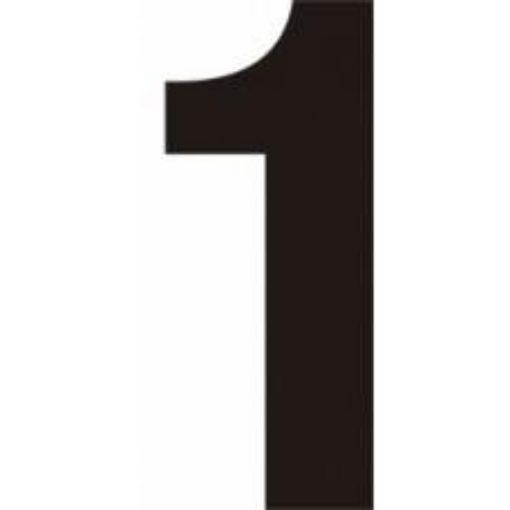 Picture of Centurion Black Door Numeral 150mm Number '1' Self Adhesive