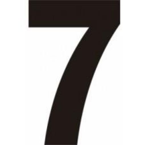 Picture of Centurion Black Door Numeral 150mm Number '7' Self Adhesive