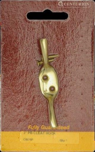 Picture of Centurion Polished Brass Cleat Hook 3"