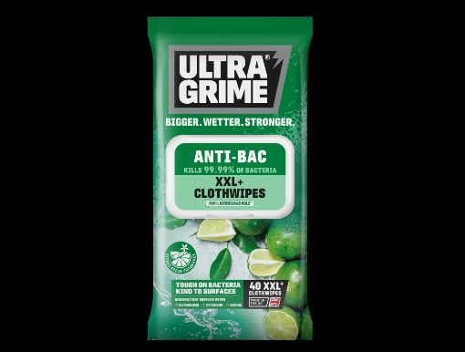 Picture of UltraGrime Anti-Bacterial Wipes XXL Pack of 40