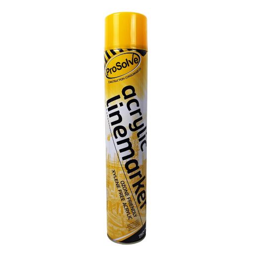 Picture of Prosolve Yellow Acrylic Line Marker Spray 750ml Line Marking Paint