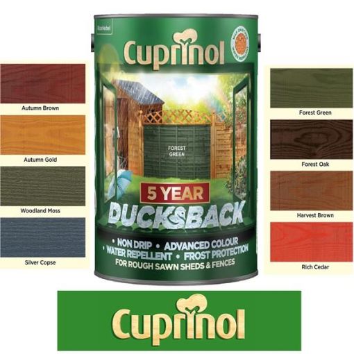 Picture of Cuprinol 5 Year Ducksback Shed & Fence Paint 5L - All Colours