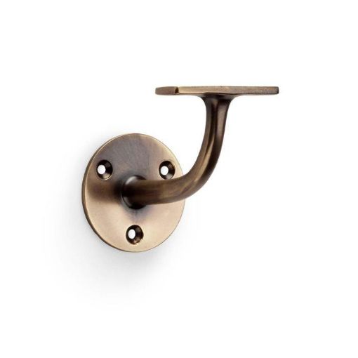 Picture of Alexander & Wilks Antique Brass Handrail Bracket 55mm