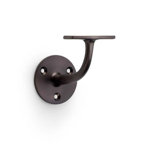 Picture of Alexander & Wilks Antique Brass Handrail Bracket 55mm