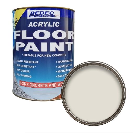 Picture of Bedec Acrylic Base Light Grey Concrete Garage Floor Paint