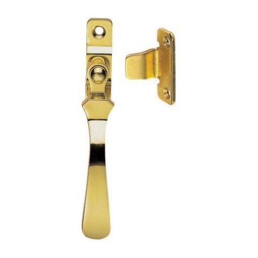 Picture of Carlisle Brass Polished Brass Locking Window Casement Fastener Victorian Style