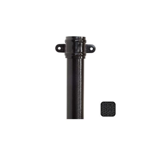 Picture of Alumasc Cast Aluminium Black Eared Round Guttering 2mx76mm Downpipe