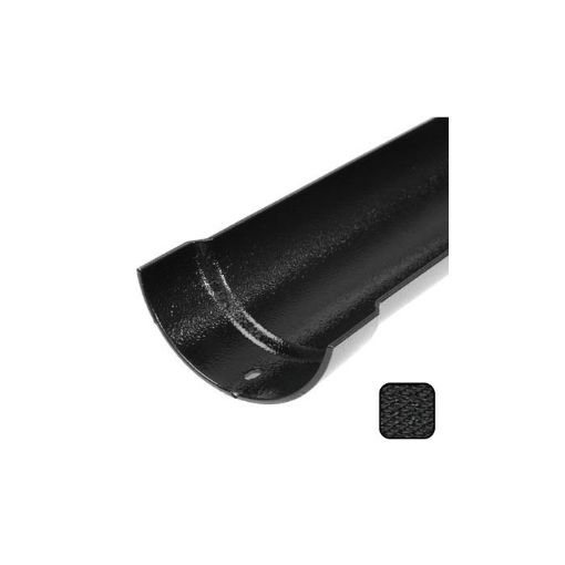 Picture of Alumasc Cast Aluminium Black Half Round Guttering 1.83mx125mm Gutter Length
