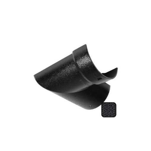 Picture of Alumasc Cast Aluminium Black Half Round Guttering 113mm 90 Degree Internal Angle