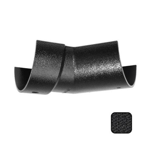Picture of Alumasc Cast Aluminium Black Half Round Guttering 125mm 135 Degree Internal Angle
