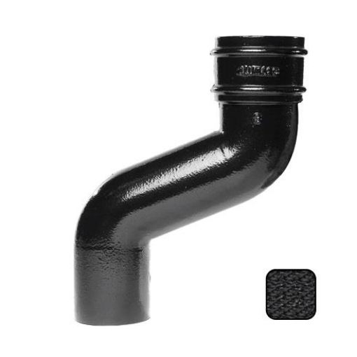 Picture of Alumasc Cast Aluminium Black Round Guttering 150x76mm Offset
