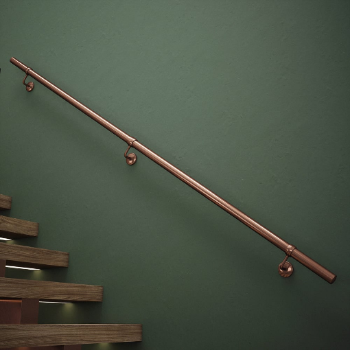 Picture of Rothley Antique Copper Handrail Kit 3.6m Stair Handrail