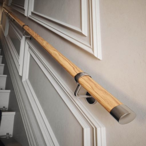 Picture of Rothley Oak Wood Handrail Kit 3.6m Stair Handrail