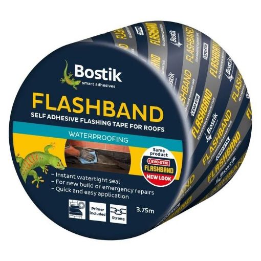Picture of Evo-Stik Grey Flashband Tape 3.75mx150mm With Primer Self Adhesive
