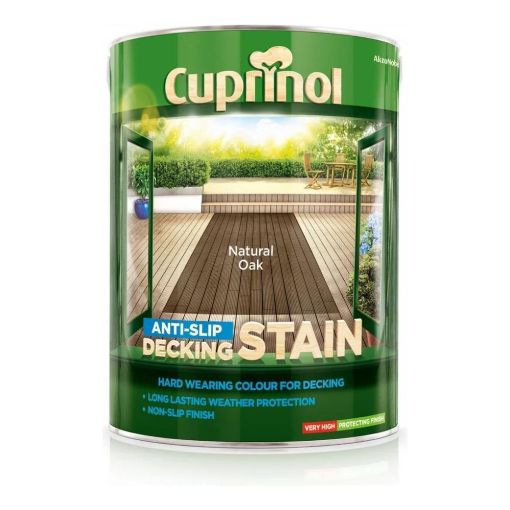 Picture of Cuprinol Natural Oak Anti-Slip Decking Stain 5L