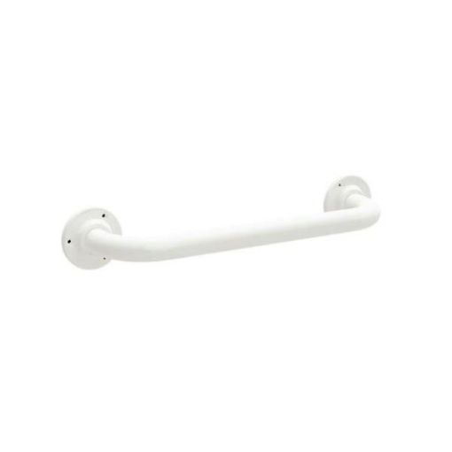Picture of Bathex Mild Steel White Grab Rail 25x600mm Flat End